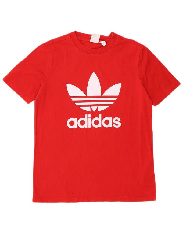 Tricou grafic Adidas pentru femei Top UK 14 Medium Red Bumbac