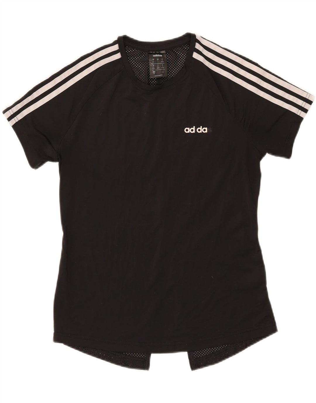 Tricou ADIDAS Climalite pentru femei, UK 8/10, poliester negru mic
