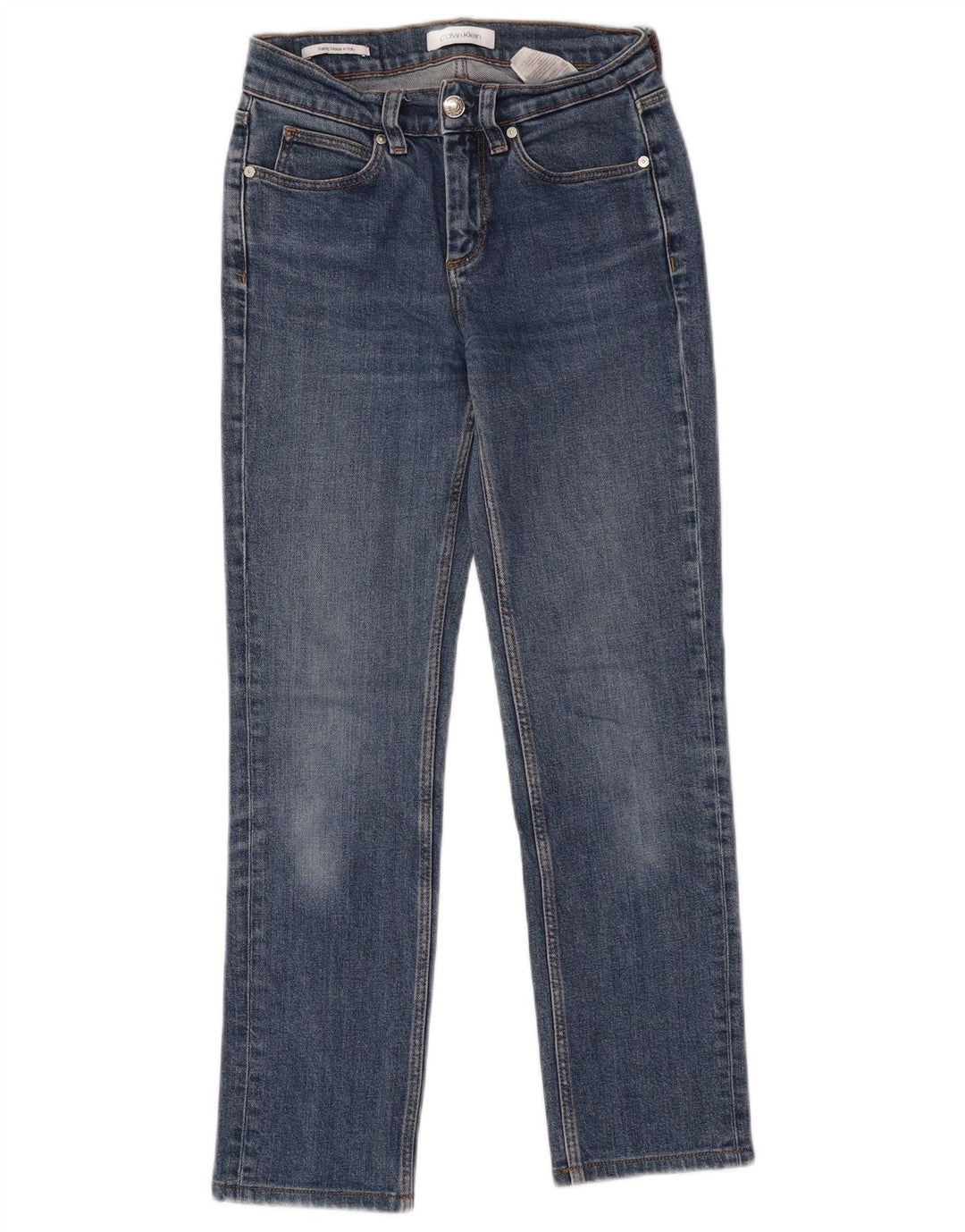 Blugi drepti pentru femei Calvin Klein W26 L26 Bumbac albastru