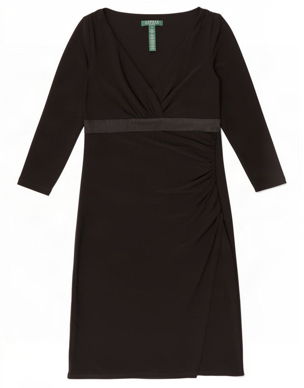 Rochie teacă pentru femei Ralph Lauren cu mâneci 3/4 US 4 Poliester negru mic