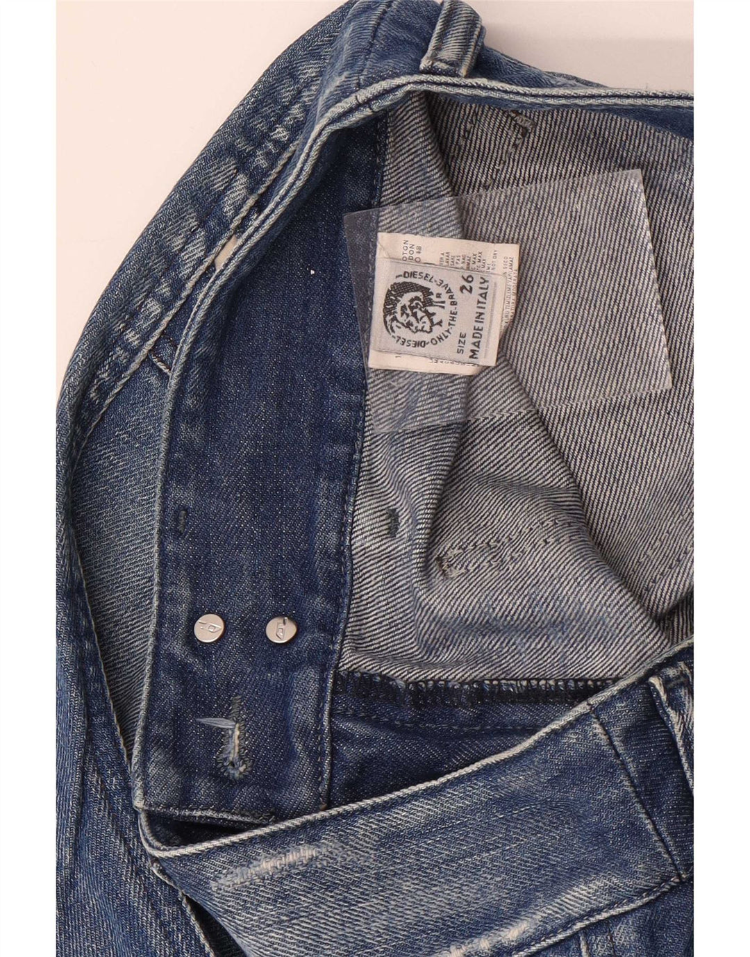 Blugi tăiați de damă Diesel Distressed W26 L25 Bumbac albastru