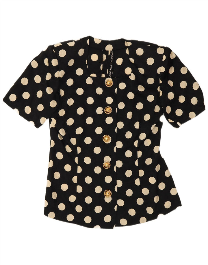 Set fuste 2 piese cu mâneci scurte pentru femei Vintage UK 12 Medium W28 Negru