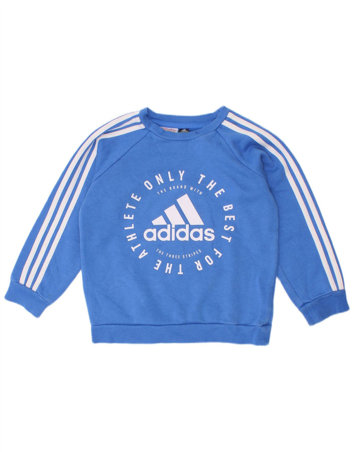 Adidas Băieți Pulover Grafic Pulover 2-3 Ani Bumbac Albastru