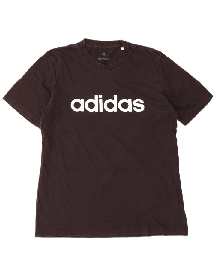 Tricou grafic ADIDAS pentru bărbați Top mediu din bumbac negru