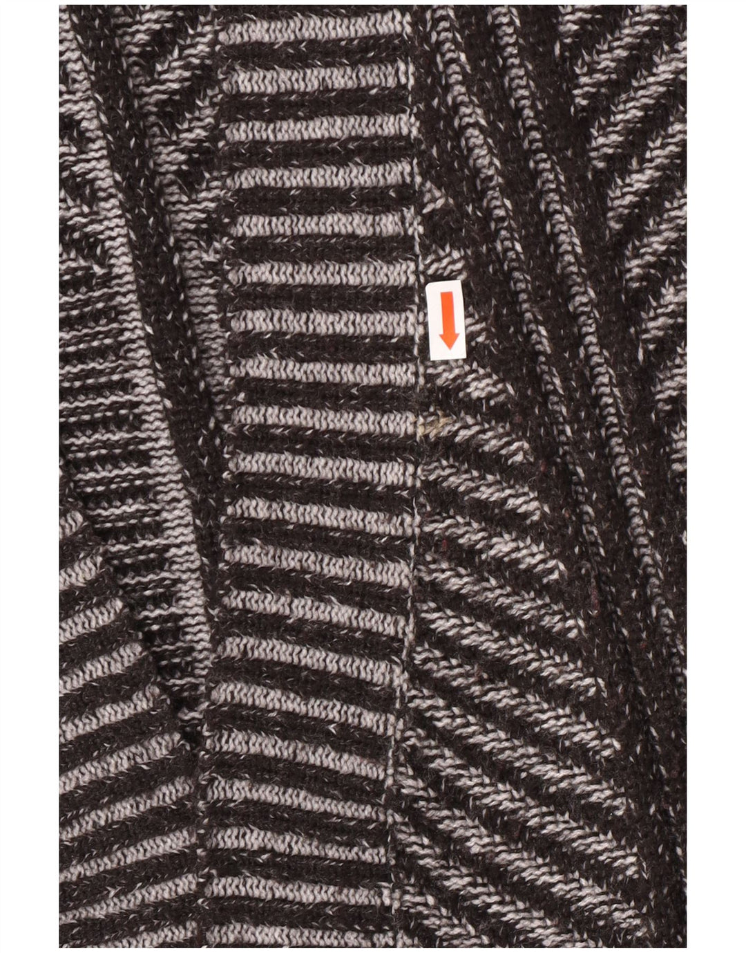 Pulover cardigan deschis pentru femei Marks & Spencer UK 26 5XL gri acrilic cu dungi