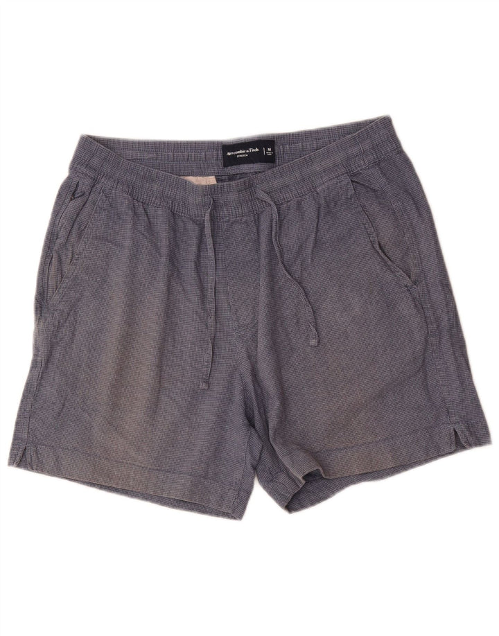 Pantaloni scurți chino pentru femei Abercrombie & Fitch Medium W32 bleumarin Houndstooth