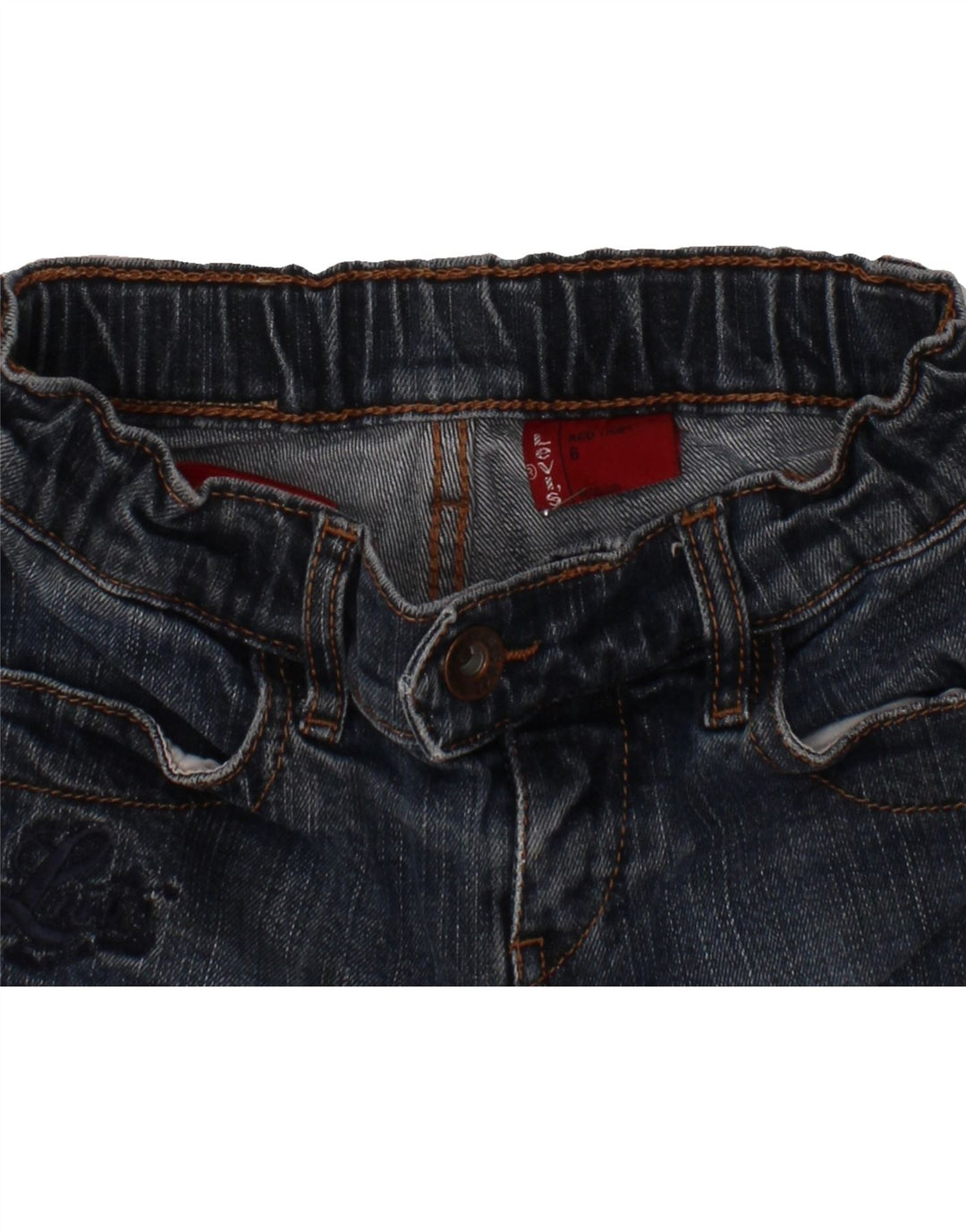 LEVI'S Boys Denim Shorts 5-6 Years W22 Navy Blue Vintage Levi's and Second-Hand Levi's from Messina Hembry 
