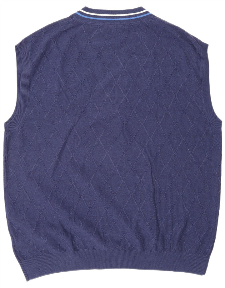 FILA Mens Vest Tank Top 2XL Navy Blue Polyacrylic
