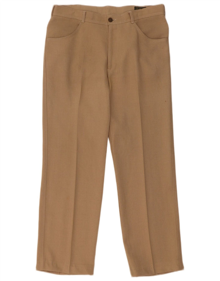 Farah Pantaloni Drepți Casual Bărbați L34 L29 Poliester Bej