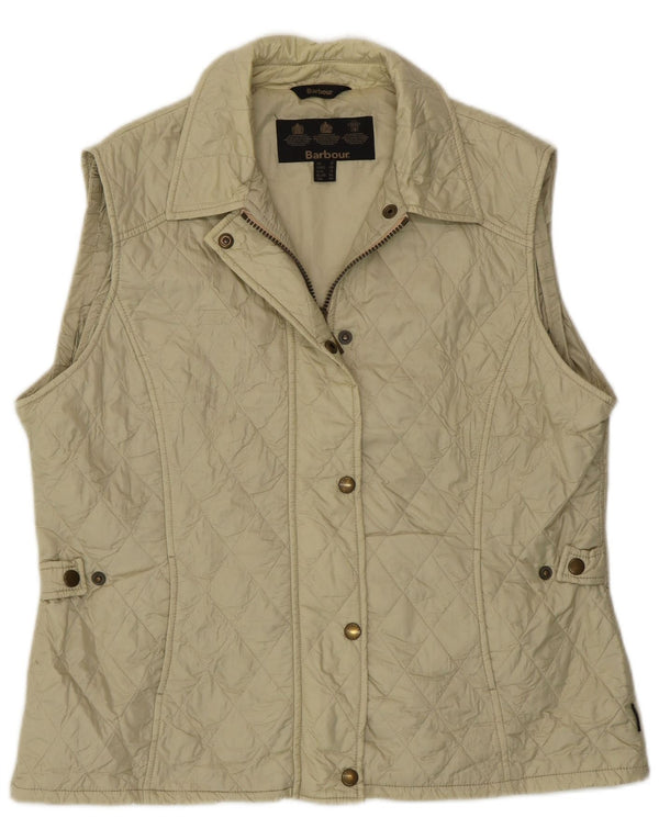 Gilet matlasat Barbour pentru femei UK 18 XL din poliamidă alb
