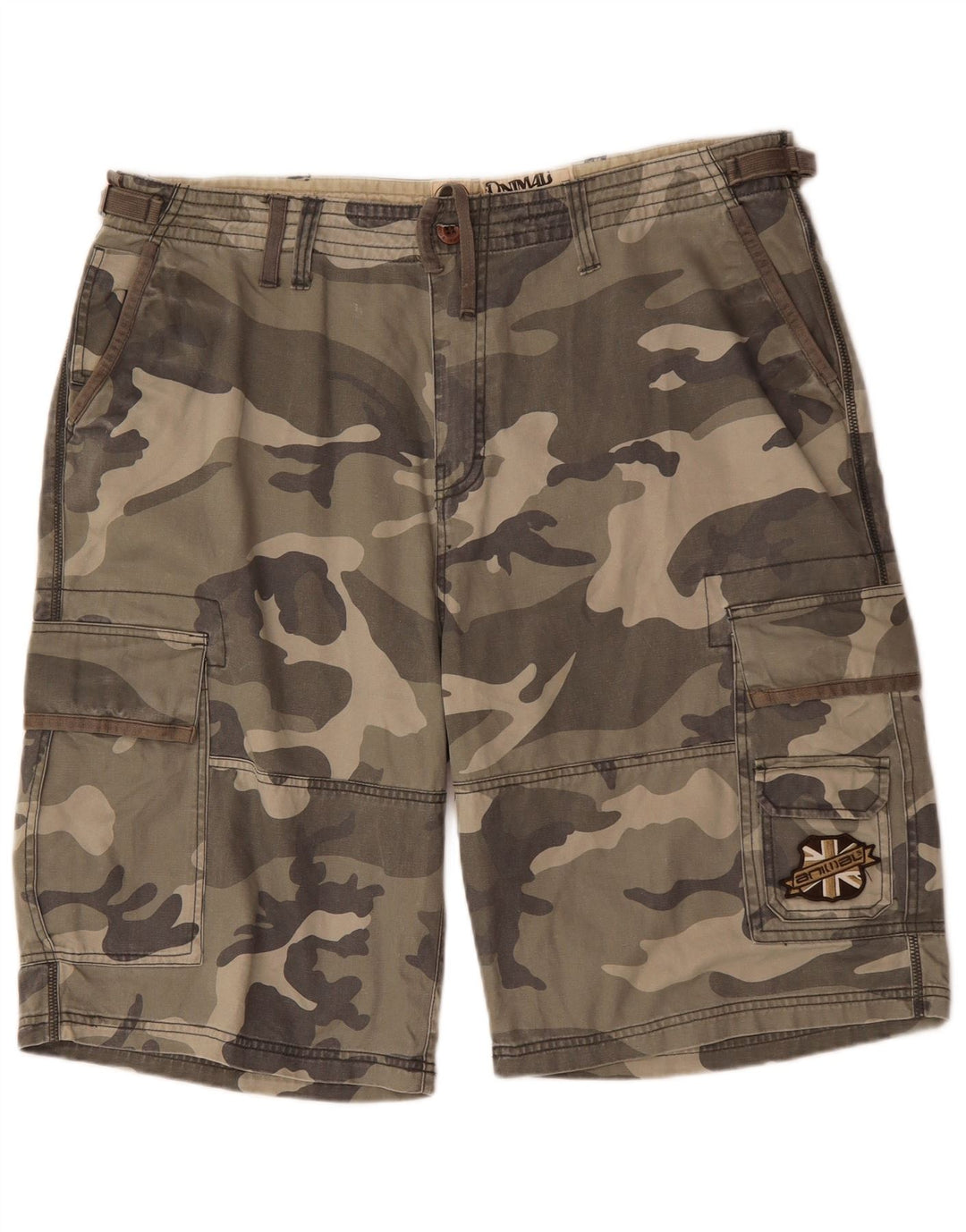 Pantaloni scurți cargo pentru bărbați ANIMAL 2XL W42 bumbac camuflaj kaki