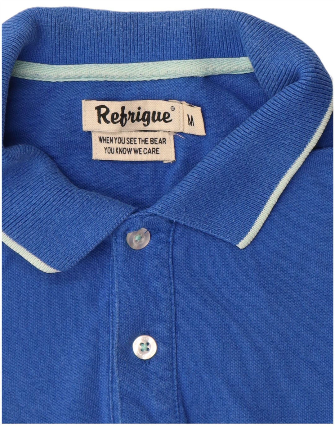 Tricou polo REFRIGUE pentru bărbați, bumbac albastru mediu