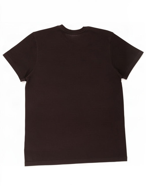 Adidas Mens Three Stripes Graphic T-Shirt Top Medium Black Cotton