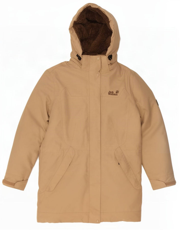 Jack Wolfskin Jachetă Parka cu glugă pentru femei UK 14 Medium Bej Poliester