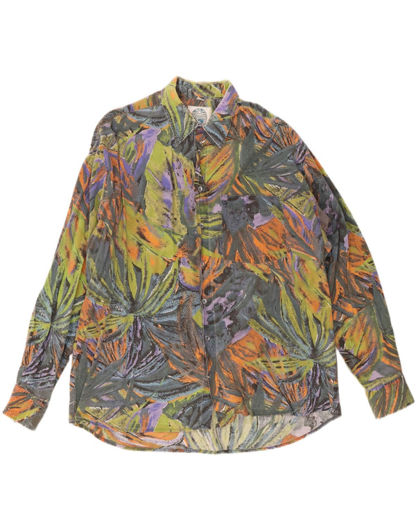 Cămașă pentru bărbați VINTAGE cu model abstract Mărimea 43/44 XL multicoloră