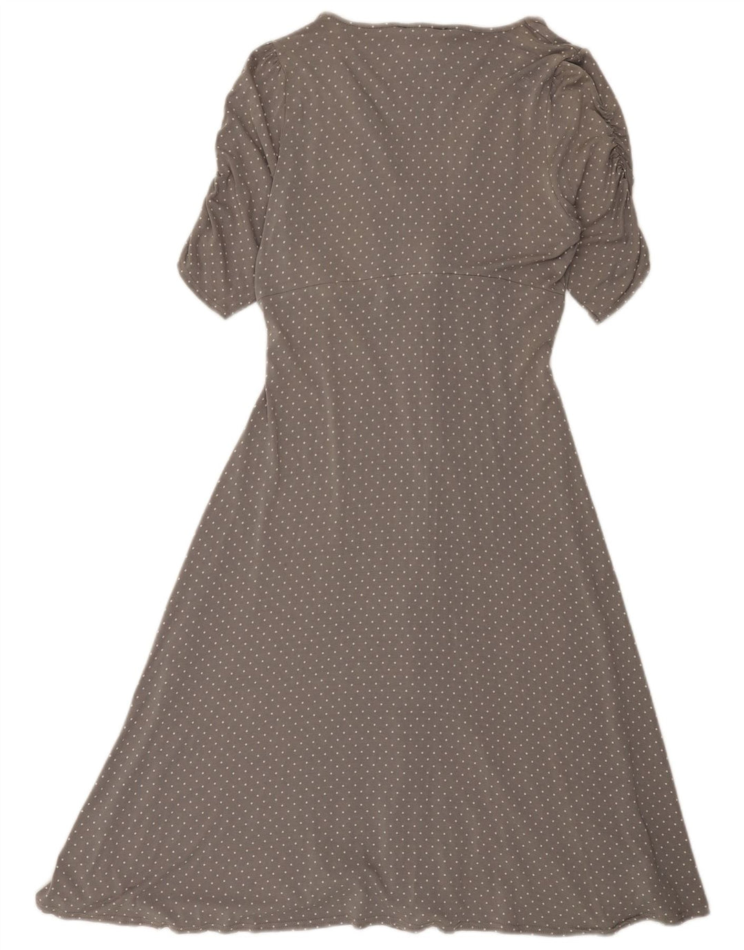 East Womens Rochie A-Line UK 14 Medium Gri Spotted Viscose