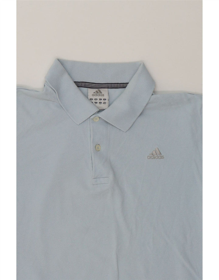 ADIDAS Mens Polo Shirt Large Blue Cotton Vintage Adidas and Second-Hand Adidas from Messina Hembry 