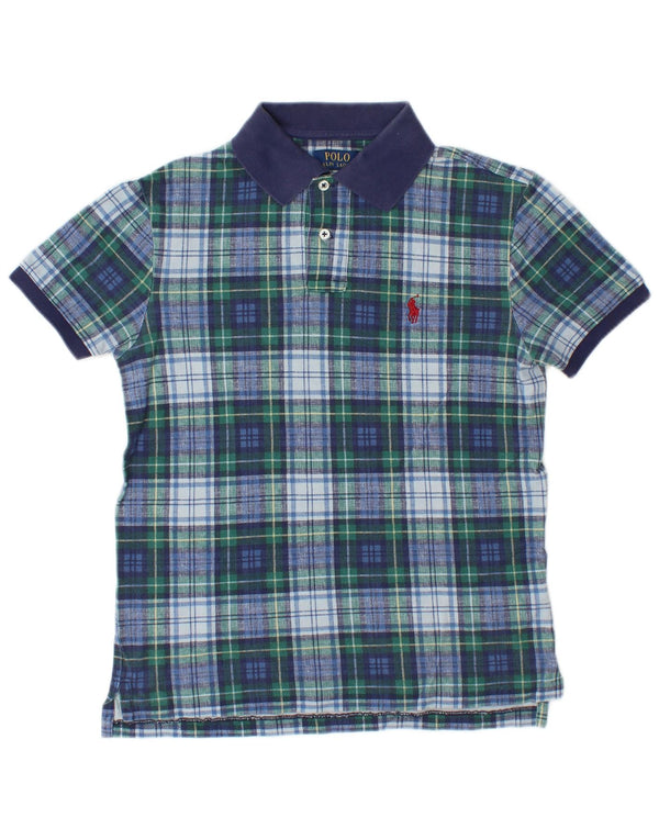 POLO RALPH LAUREN Cămașă polo personalizată pentru bărbați, slim fit, bumbac cu carouri albastre mici