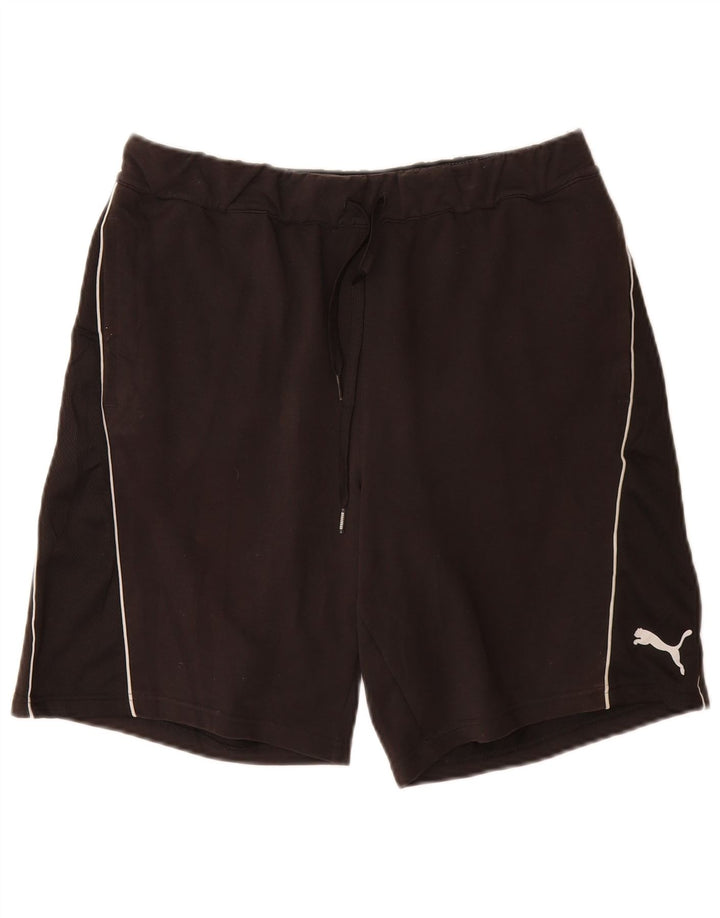 PUMA Mens Sport Shorts Medium Black Cotton