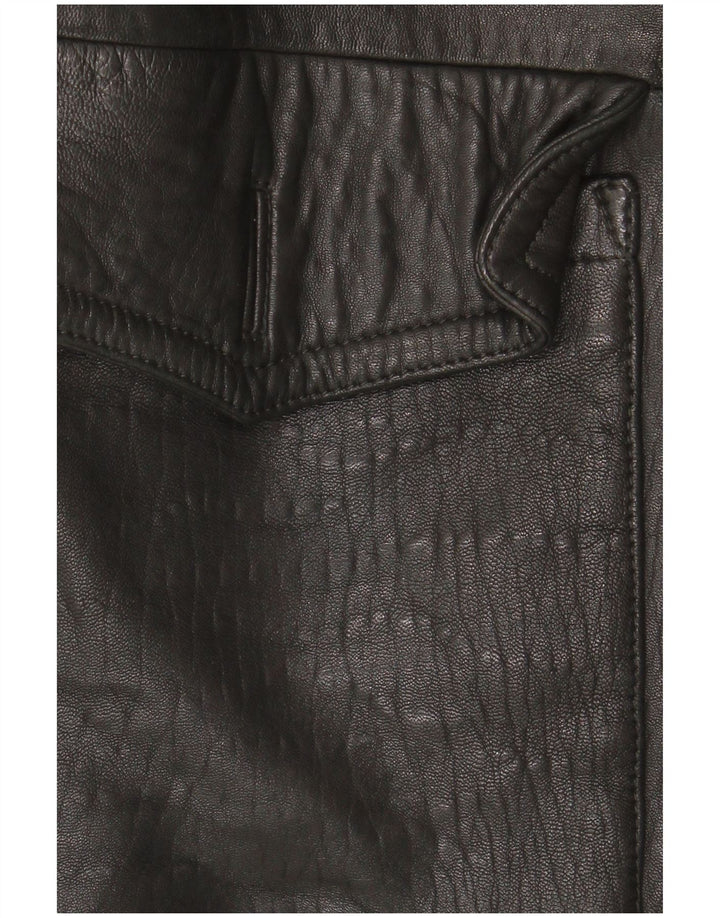 Jachetă de piele supradimensionată pentru femei Henry Cottons IT 42 Medium Black Leather