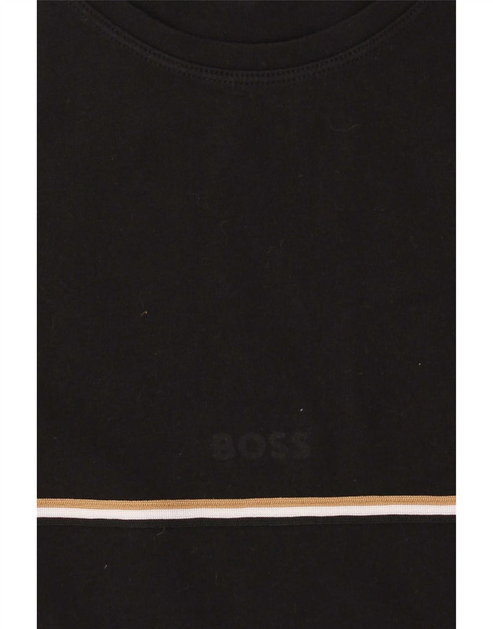Tricou pentru bărbați Hugo Boss Top mediu din bumbac negru