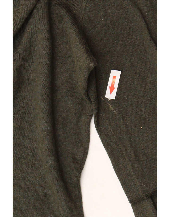 Pulover cu decolteu în V Massimo Dutti pentru femei UK 12 verde mediu