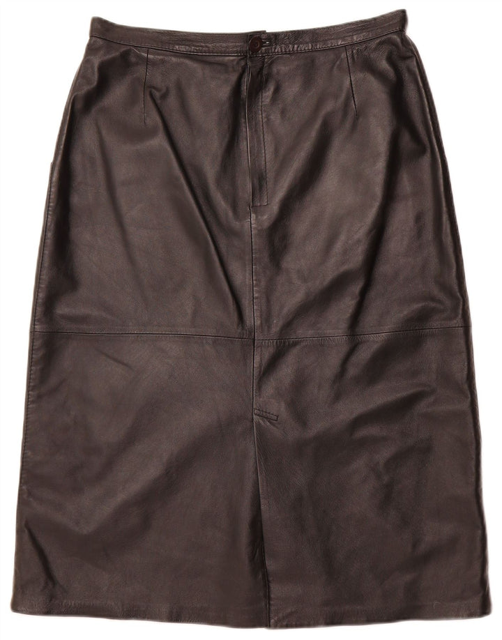 Fusta din piele pentru femei VINTAGE IT 44 Medium W32 Negru