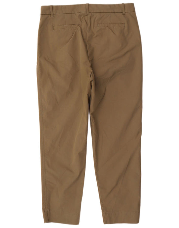 Marks & Spencer Pantaloni chino subțiri pentru femei UK 16 Large W32 L28 Kaki Bumbac