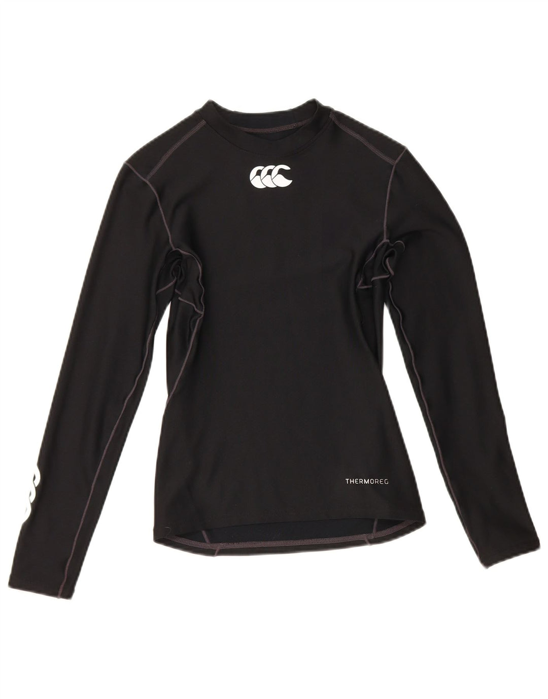 Top grafic Canterbury pentru femei cu mânecă lungă UK 14 Poliester negru mare