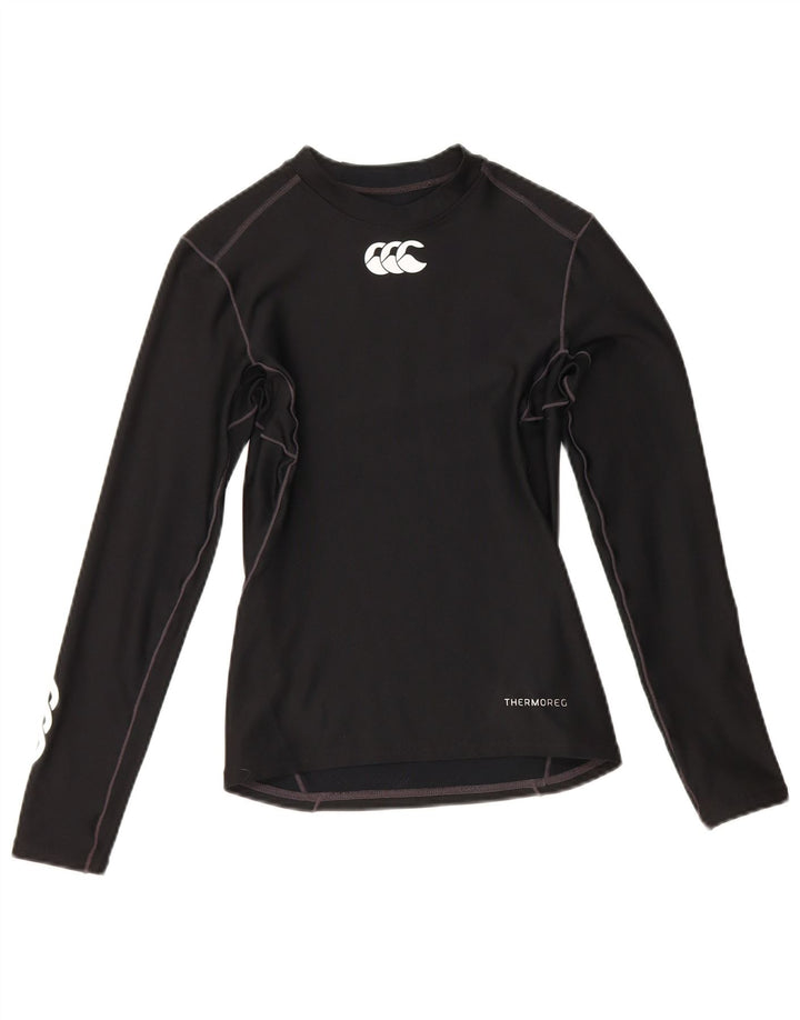 Top grafic Canterbury pentru femei cu mânecă lungă UK 14 Poliester negru mare