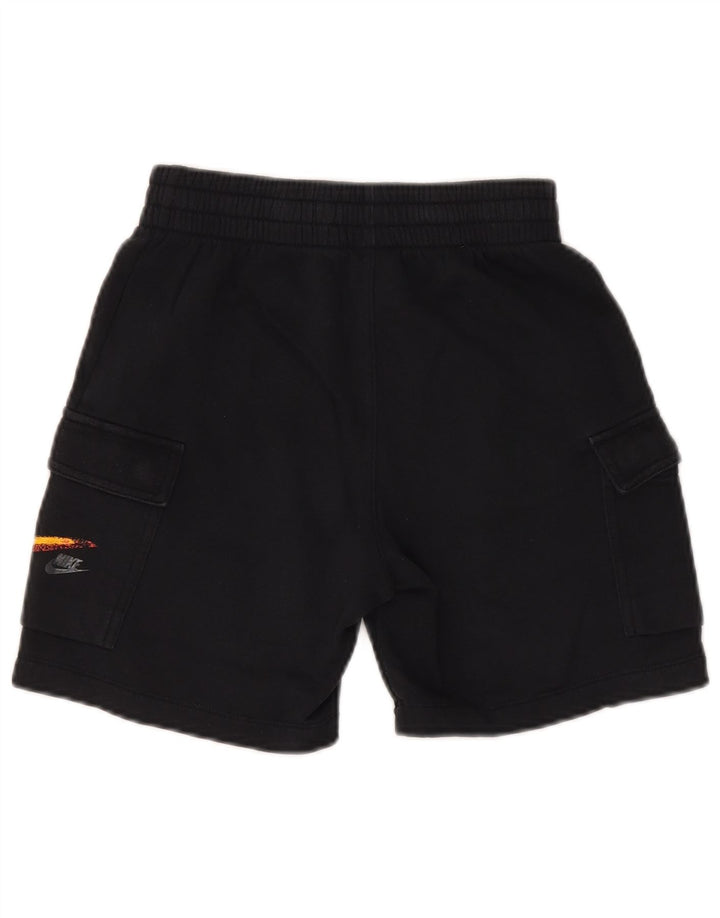 Pantaloni scurți sport pentru băieți NIKE 10-11 ani, bumbac mediu negru