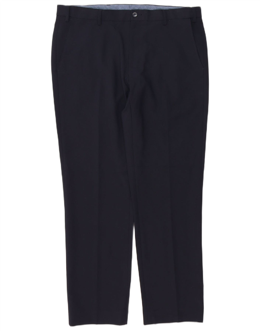 Pantaloni chino pentru bărbați Marks & Spencer, cu ajustare normală, L36 L31, poliester bleumarin