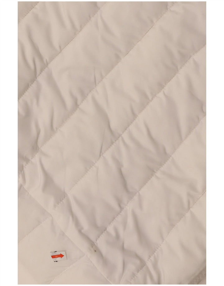 SUPERDRY Jachetă căptușită cu glugă pentru femei UK 14 Poliester alb mediu