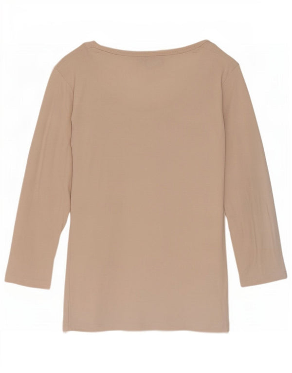 Laura Ashley Top pentru femei cu mâneci 3/4 UK 8 mic, bej, bumbac