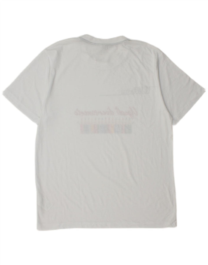 Tricou grafic Wilson pentru bărbați Top mare din poliester alb