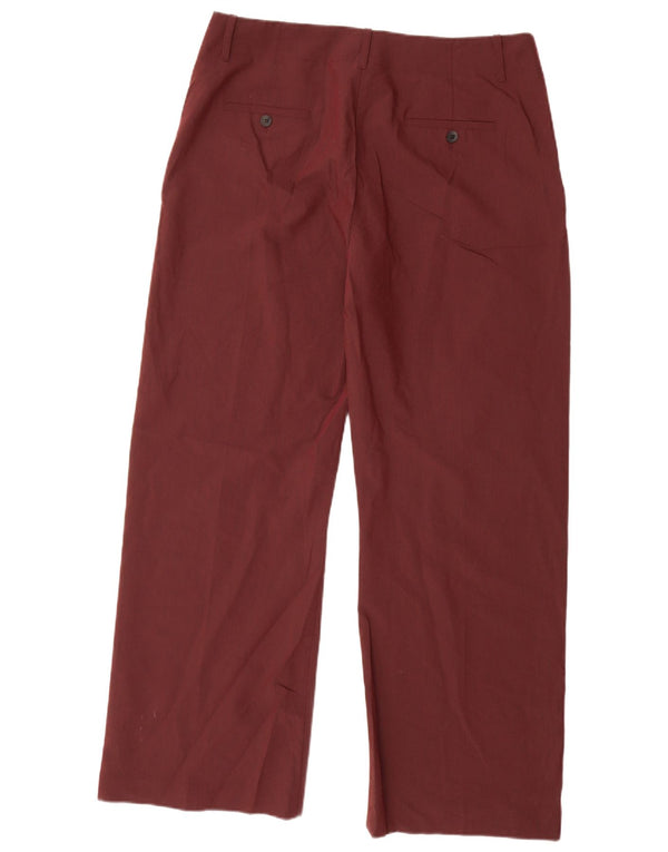 Pantaloni chino pentru femei Zara, cu ajustare lejeră, XL W32 L30 Bordeaux Poliester