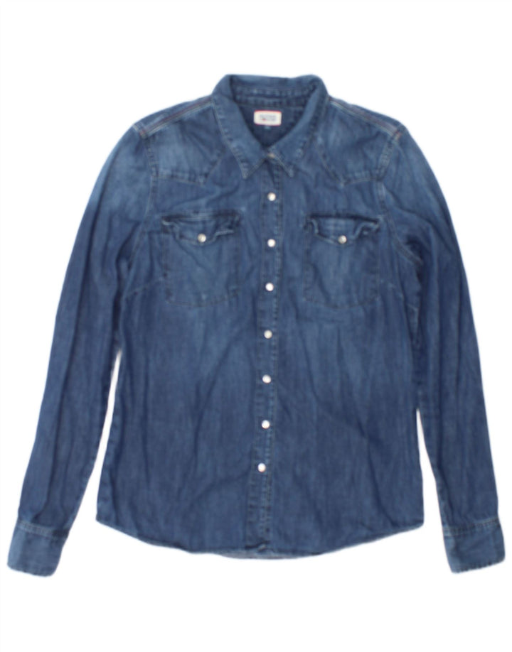 Cămașă din denim pentru femei Tommy Hilfiger UK 14 mare bleumarin