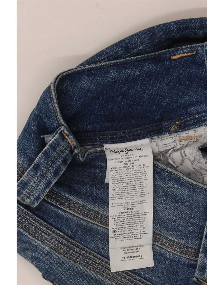 PEPE Jeans Blugi Slim Femei W29 L30 Bumbac Albastru