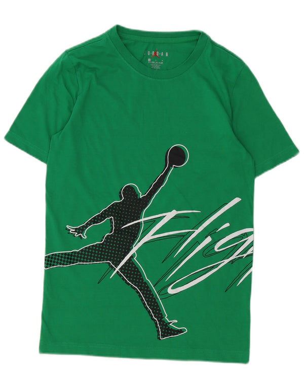 Tricou grafic Jordan pentru băieți Top 12-13 ani mare bumbac verde