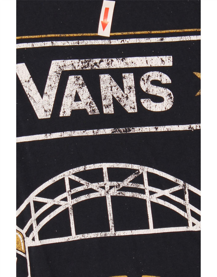 Tricou grafic Vans pentru bărbați Top mediu din bumbac bleumarin