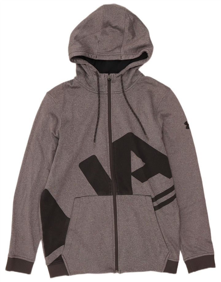 Pulover pentru bărbați Cold Gear Graphic Zip Hoodie Under Armour, mic gri