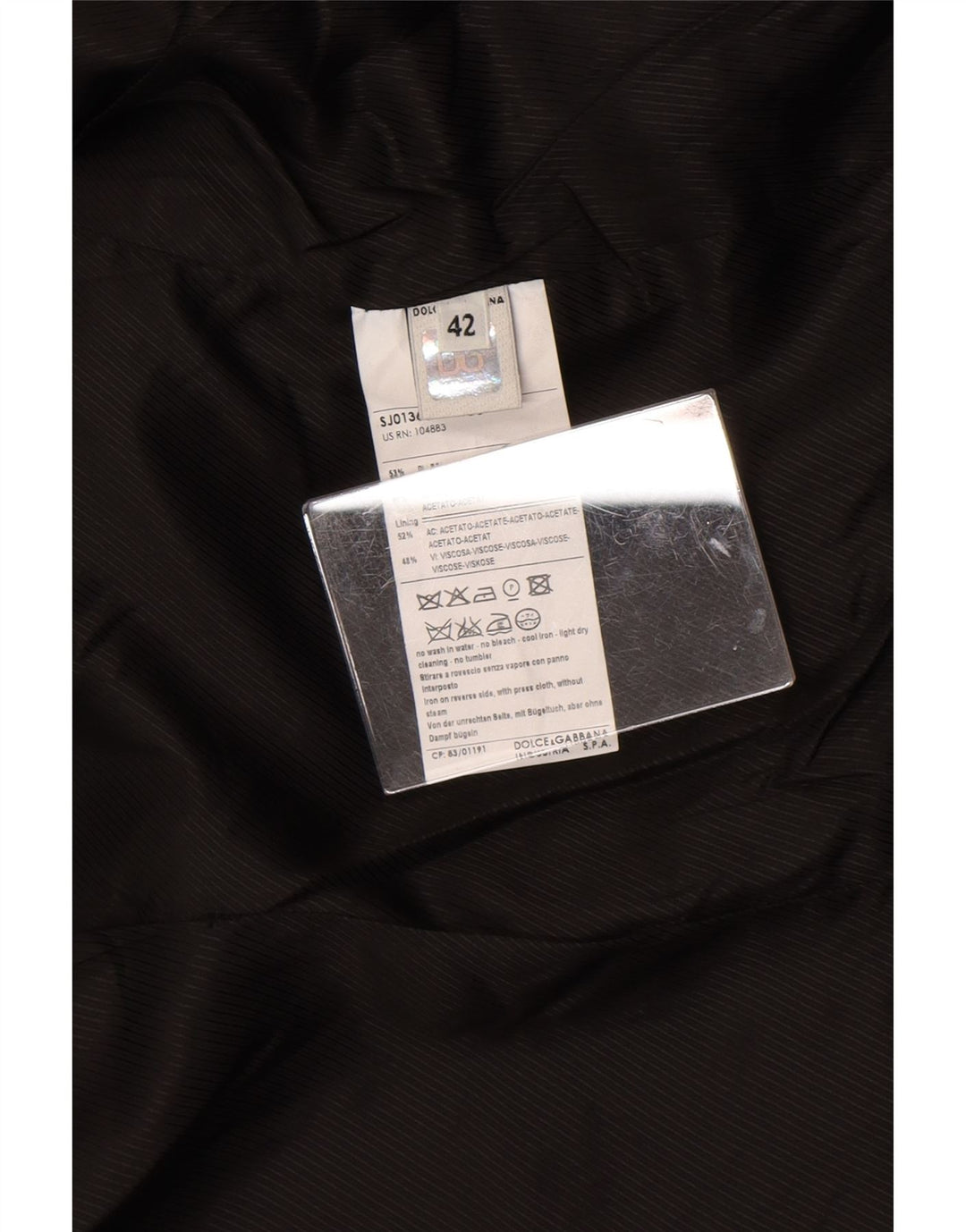 Jachetă pentru femei Dolce & Gabbana cu 2 nasturi IT 42 Poliester mediu negru