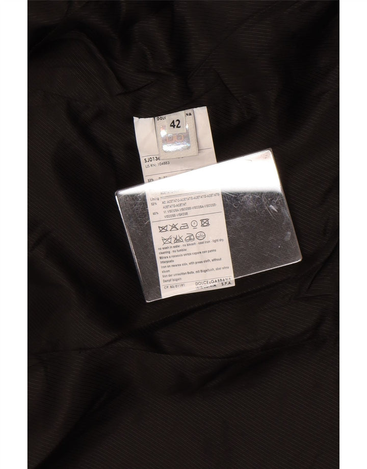 Jachetă pentru femei Dolce & Gabbana cu 2 nasturi IT 42 Poliester mediu negru