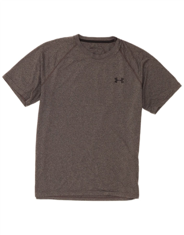 Tricou Under Armour pentru bărbați Top mare, gri poliester pătat
