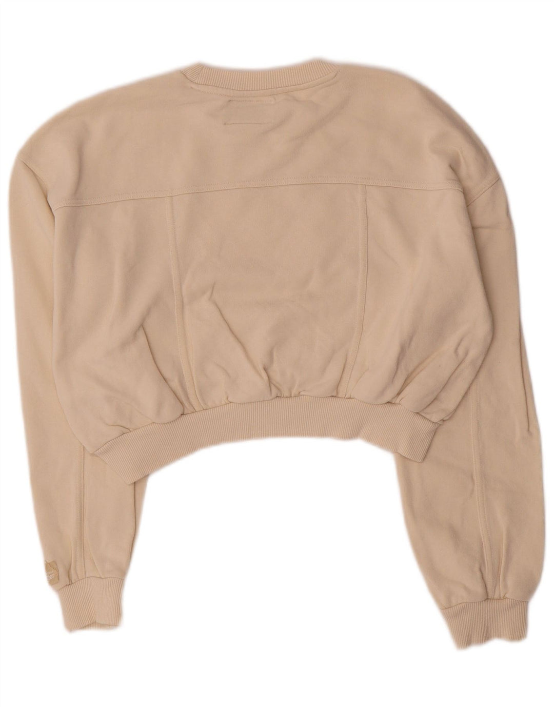 Hanorac crop Wrangler Jumper UK 14 Bumbac mediu bej