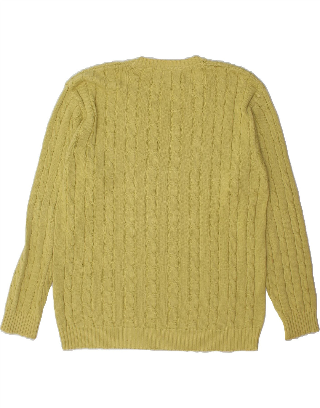 ARMATA DI MARE Mens V-Neck Jumper Sweater Small Yellow Vintage Armata Di Mare and Second-Hand Armata Di Mare from Messina Hembry 