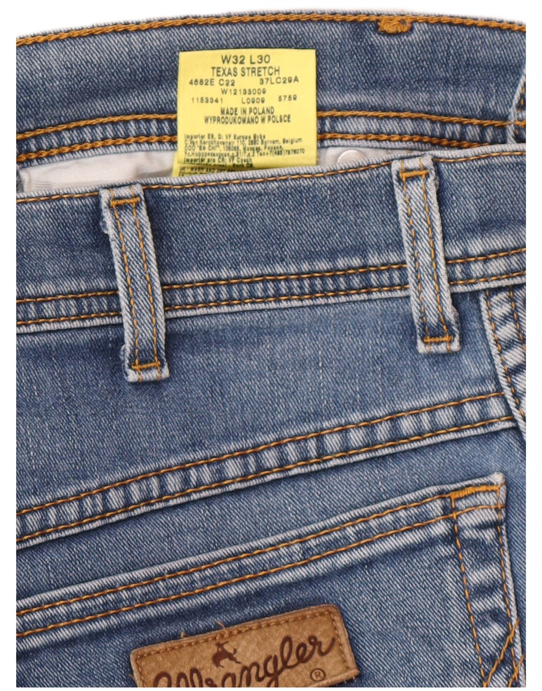 WRANGLER Blugi pentru bărbați Texas Stretch drepte W32 L30 Bumbac albastru