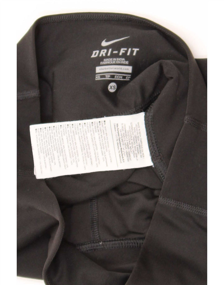 Leggings Capri Nike Dri Fit pentru femei UK 6 XS Poliester negru