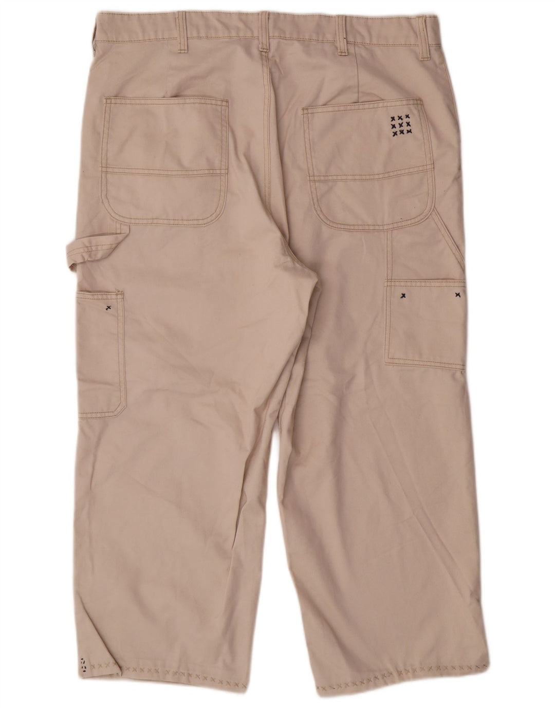 Pantaloni cropped cargo pentru bărbați JACK & JONES L36 L23 poliester bej