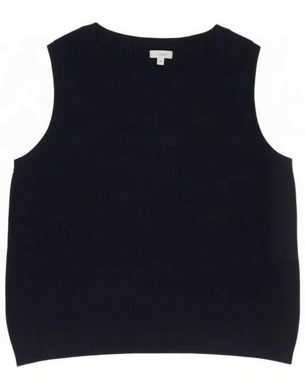 Jigsaw Womens Vest Top UK 14 Large Marine Blue Linen